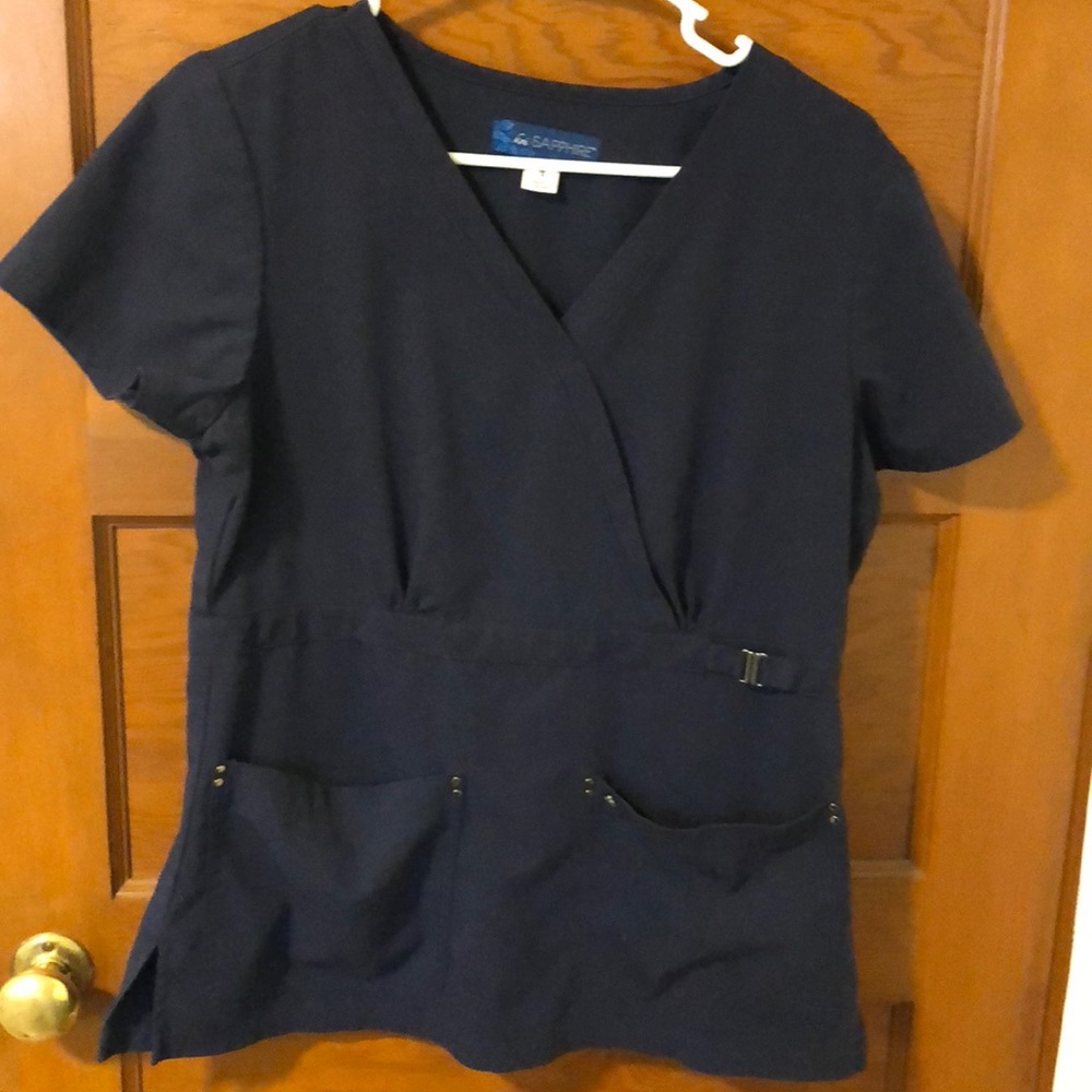 Koi sapphire scrub top